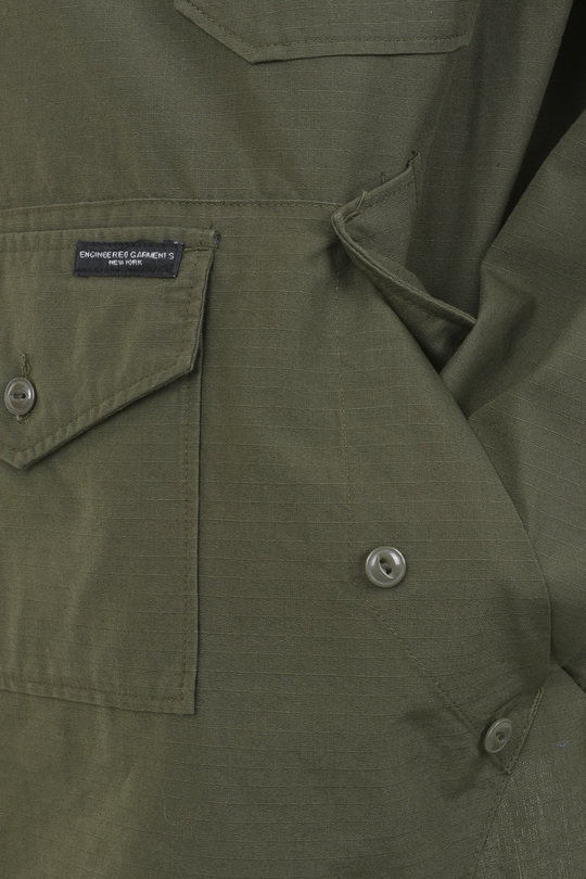 Engineered Garments Specials Cagoule K Shirt Cotton Ripstop - Olive ...