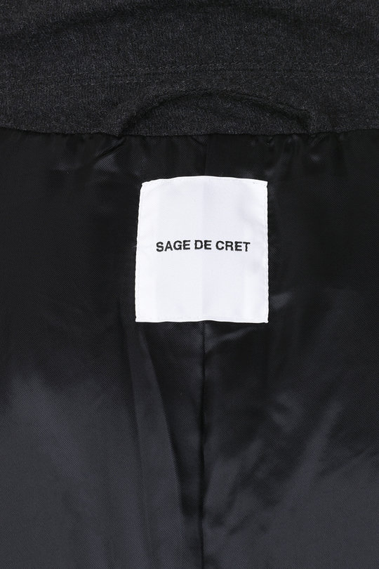 Sage De Cret Wool Twill Peak Lapel - Charcoal | Kafka Mercantile