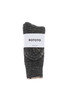 BR1001 Double Face Crew Socks - Black/Brown Thumbnail