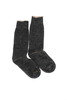 BR1001 Double Face Crew Socks - Black/Brown Thumbnail