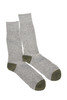 R1378 Guernsey Pattern Crew Socks - Light Grey Thumbnail