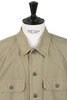 30-40-6157 Back Satin Shirt Jacket - Beige Thumbnail