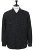 30-40-6157 Back Satin Shirt Jacket - Black Thumbnail