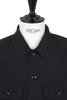 30-40-6157 Back Satin Shirt Jacket - Black Thumbnail