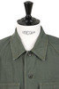 30-40-6157 Back Satin Shirt Jacket - Olive Thumbnail