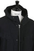 31-40-9467 Back Satin Military Hooded Coat - Black Thumbnail