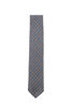 Neck Tie Cotton Geo Jacquard - Navy/Brown Thumbnail