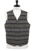 #1502 Fleece Vest Wool - Green Stripe Thumbnail