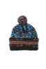 Double Cuff Knitted Navajo #2 Cap - Black Thumbnail