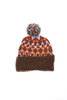 Double Cuff Design A Knitted Cap - Brown Heather Thumbnail