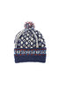 Double Cuff Design #B Knitted Cap - Navy Thumbnail