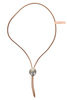 Leather Bolo Tie Concho - Brown Thumbnail