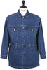 01-6038-86 Denim Half Coat 6 Month Wash - Indigo Thumbnail