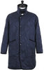 Fly Front Coat Quilted Cloth - Navy Thumbnail