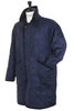 Fly Front Coat Quilted Cloth - Navy Thumbnail