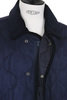 Fly Front Coat Quilted Cloth - Navy Thumbnail