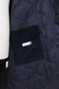 Fly Front Coat Quilted Cloth - Navy Thumbnail