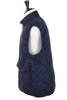 High Neck Vest Quilted Cloth - Navy Thumbnail