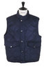 High Neck Vest Quilted Cloth - Navy Thumbnail