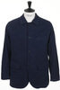 Pocket Shirt Collar Jacket Stretch Moleskin - Navy Thumbnail