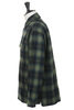 Round Flap Pocket Shirt Ombre Plaid Flannel - Navy Thumbnail