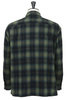 Round Flap Pocket Shirt Ombre Plaid Flannel - Navy Thumbnail