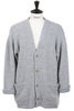 4 Button Cardigan Double Face Jersey - Light Grey Thumbnail