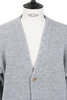 4 Button Cardigan Double Face Jersey - Light Grey Thumbnail