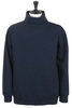 High Neck Sweatshirt Cotton/Wool Brushed Back Jersey - Navy Thumbnail