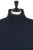 High Neck Sweatshirt Cotton/Wool Brushed Back Jersey - Navy Thumbnail