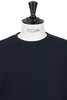 Crew Neck Shirt Mellow Cotton Plain Jersey - Navy Thumbnail