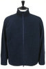 Boiled Wool Zip Up Sweater - Navy Thumbnail