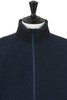 Boiled Wool Zip Up Sweater - Navy Thumbnail