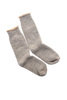 BR1001-BR Double Face Crew Socks -Grey/Brown Thumbnail