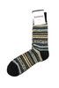 R1478 Fair Isle Crew Socks - Black Thumbnail