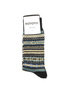 R1478 Fair Isle Crew Socks - Black Thumbnail