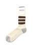 R1255 Coarse Ribbed Oldschool Crew Socks - Brown Thumbnail