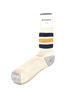 R1255 Coarse Ribbed Oldschool Crew Socks - Navy/Yellow Thumbnail