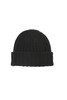 Cashmere 2x2 Rib Watch Cap - Black Thumbnail