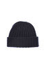 Cashmere 2x2 Rib Watch Cap - Navy Thumbnail