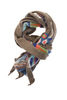 Fulling Wool HAPPY Scarf DRAGON DANCE - Brown Thumbnail