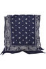 Fulling Wool Scarf PAISLEY BANDANNA - Navy/Purple Thumbnail