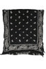 Fulling Wool Scarf PAISLEY BANDANNA - Black Thumbnail