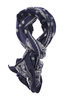 Fulling Wool Scarf PAISLEY BANDANNA - Navy/Purple Thumbnail