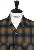 #F3505 Nel Open Collar Flannel Check Shirt - Green Thumbnail