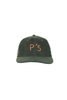 Baseball Cap P'S Corduroy Hand Embroidery - Olive Thumbnail