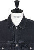 01-6038-D615 Denim Half Coat - Black Stone Thumbnail