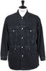 01-6038-D615 Denim Half Coat - Black Stone Thumbnail