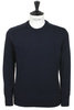 Crew Neck Wool Sweater - Navy Thumbnail