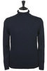 Roll Neck Wool Sweater - Navy Thumbnail